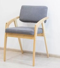 Стул регулируемый по высоте Робин Wood Бруно рогожка Серый+лак