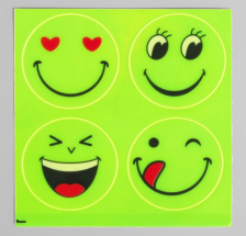Наклейка световозвращающие Смайлы (4шт) 1528886