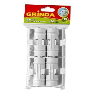 Зажим для крепления пленки парника d=20, 10шт, GRINDA 422317-20