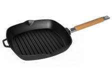 Сковорода-гриль чугунная 26х26 см съемная ручка ГАРДАРИКА 0626