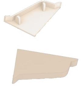 Заглушка пласт бежевый правая KORNER