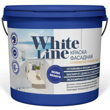 Краска фасадная супербелая Base А (9л/14,1кг) White line
