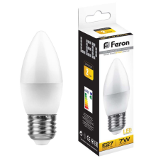 Лампа светодиодная Е27 7W/2700 свеча Feron