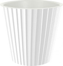 Кашпо со вставкой Песок d=16 h=14,6см 2л белый