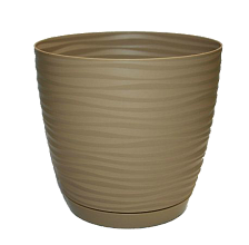Кашпо с поддоном Sahara petit 15х13,6 1,65л кофе