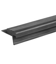 Профиль вкладной резиновый для ступеней "Sure step light" черный