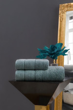 Полотенце люкс в полоску VAROL Размер: 50х90, Цвет: Зеленый