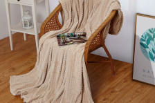 Плед 200х200 велсофт в чемодане Cleo Carre 200/001-CR