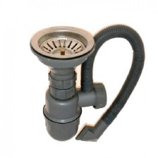 Сифон для кухонной мойки с переливом САНАКС 8728