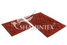 Набор хлопковых ковриков SHAHINTEX BAMBOO LUX 60х100+60х50 кирпичный 51