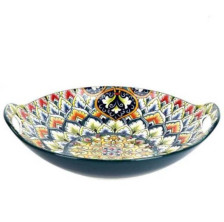 Блюдо 22,5х20,5х4,5см овальное с ручками Arabesque зеленый 0860013