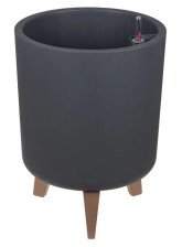 Кашпо со вставкой на ножках Флориан 6,8л/11л графитовый