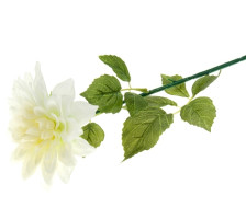 Цветок искуственный Георгин 72см белый 993-0578