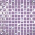 Мозаика (31,7х31,7) Edna Mix №833 Пурпурный (на сетке) (Vidrepur, Испания)