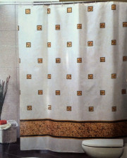 Штора для ванной комнаты 180х200см MIRANDA Emerald (бежевый) полиэстер MRD.01.М6025/bg