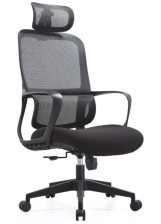 Кресло офисное поворотное SPARX Loki HR Black / Black (Mesh / Fabric , черный)