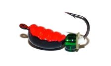 Мормышка безнасадочная Cargo Клоп 0.70гр цвет красный зеленый-шар