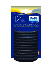 Кольца для штор BATH PLUS черные 12шт/уп АК-05