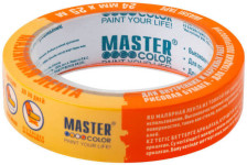 Лента малярная 24мм х 25м, рисовая бумага, термостойкая до 100°C MASTER COLOR 30-6122