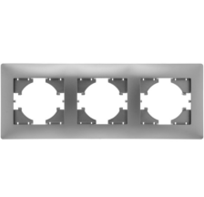 Рамка 3-м С1030-004 серебро