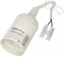 Патрон Е27 подвесной с клеммной колодкой белый TDM SQ0335-0023
