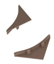 Заглушка пласт 23 мм бежевый KORNER