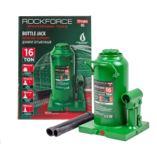 Домкрат гидравлический бутылочный 16т 205-390мм с клапаном ROCKFORCE RF-T91604EURO