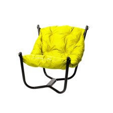Кресло Чил основание черное подушка желтая