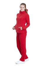 Костюм женский SOFT №1 ткань Поларфлис, красный, размер 42/164