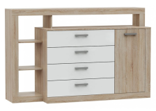 Комод Ангара Белый глянец/Сонома 1602х1040х476мм