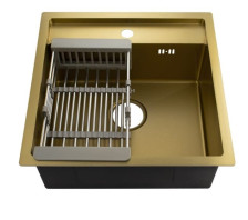Мойка врезная 50х50 (1) h=200 золото 50503Z Fabia Profi