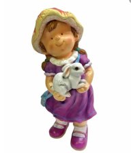 Фигура Девочка с кроликом 21х17,5х45см