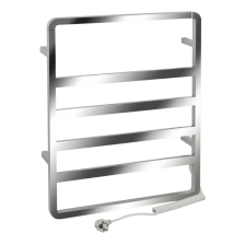 Полотенцесушитель BRIMIX электрческий 630х85х500мм 64W, профиль, нерж сталь/хром 09005