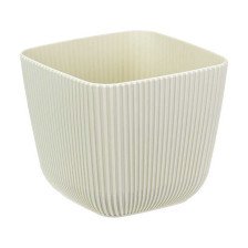 Кашпо Пиканто 1,8л белый ротанг 15см