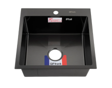 Мойка врезная 50х50 (0,6) h=200 графит 50502G GFfrank (без корзины)