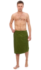 Килт мужской махровый 64х142 оливковый ДМ