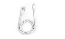 Шнур BYZ BC-008i, USB - Lightning, 2.4 А, 1 м, силиконовый, белый 7550706
