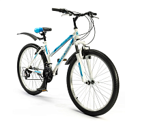 Велосипед горный TOPGEAR Style, бело-голубой, рама 16, колеса 26"