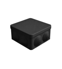 Коробка разветвительная открытой установки 105х105х56 10А 7 выходов,4 г/вода100015 черная