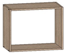 Каркас верхнего шкафа ДУБЛИН 60х47х28 см, ЛДСП дуб сонома (над вытяжкой) 