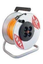 Удлинитель силовой LUX на металлической катушке 4 гнезда   30м 3х1,5 16A 40130 