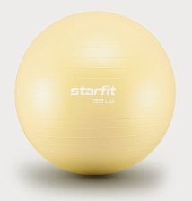Фитбол STARFIT GB-108 55 см, цвет-желтый пастель, антивзрыв