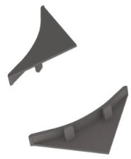 Заглушка пластиковая 23 мм серый KORNER