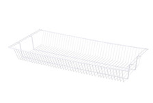 Сеточная полка-корзина 903х406х118 мм белая