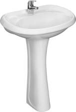 Раковина Воротынский белая с пьедесталом (55х46)