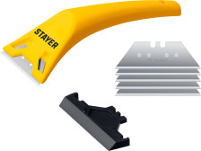 Набор Скребок пластмассовый с 5 лезвиями, 50мм STAYER 0851-Н6