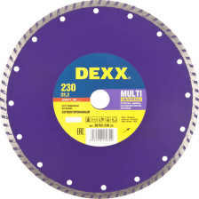 Диск алмазный 230х22,2мм MULTI UNIVERSAL по бетону кирпичу камню DEXX 36702-230_z01