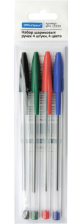Набор шариковых ручек 4 цв 0,7 мм OfficeSpace