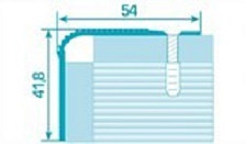 Порог Лука ПУ02 угол 0,9м (001) 54х41,8 мм