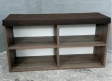 Тумба для обуви "Верона" тип 2 дуб сонома трюфель/тк коричневая